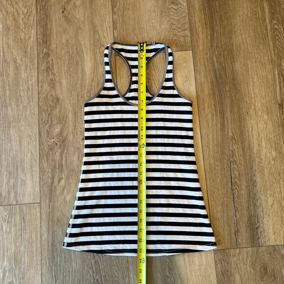 LULULEMON Women's Cool Racerback In Apex Stripe Black White - Picture 6 of 8